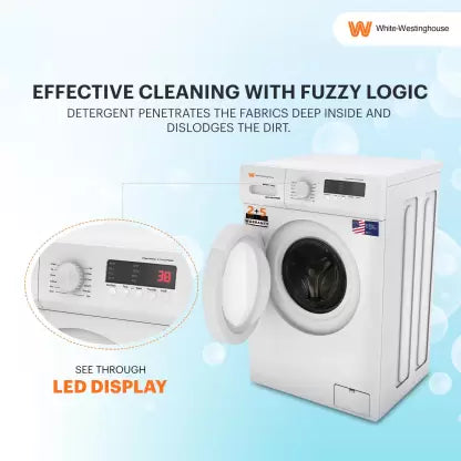 White Westinghouse (Trademark by Electrolux) 10.5 kg Fully Automatic Front Load Washing Machine with In-built Heater White  (HDF1050) (OPEN BOX)