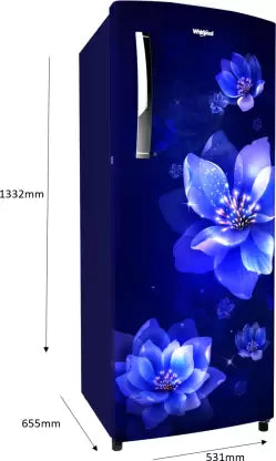 Whirlpool 215 L 5 Star Inverter Direct-Cool Single Door Refrigerator with Intellisense inverter technology(230 ICEMAGIC PRO PRM 5S INV,Sapphire Mulia, 2022 Model)