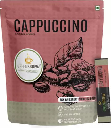 GreenBrrew Green Coffee Beverage Mix, CAPPUCCINO Original Instant Coffee  (30 g, Green Coffee Flavoured)