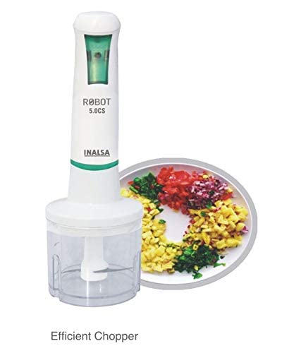 INALSA Hand Blender Robot 5.0 CS with 500 Watt with Chopper & 700 ml Multipurpose Jar|100% Copper Motor |Low Noise |2 Year Warranty| ISI Approved