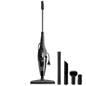 INALSA Dura Clean Plus Upright Vacuum Cleaner, 2-in-1,Handheld & Stick for Home & Office Use,800W- with 16KPA Strong Suction & HEPA Filtration|0.8L Dust Tank|Includes Multiple Accessories,(Grey/Black)
