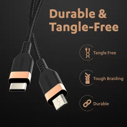 DURACELL Micro USB Cable 1.2 m DU006  (Compatible with Compatibile all Micro USB devices, Black)