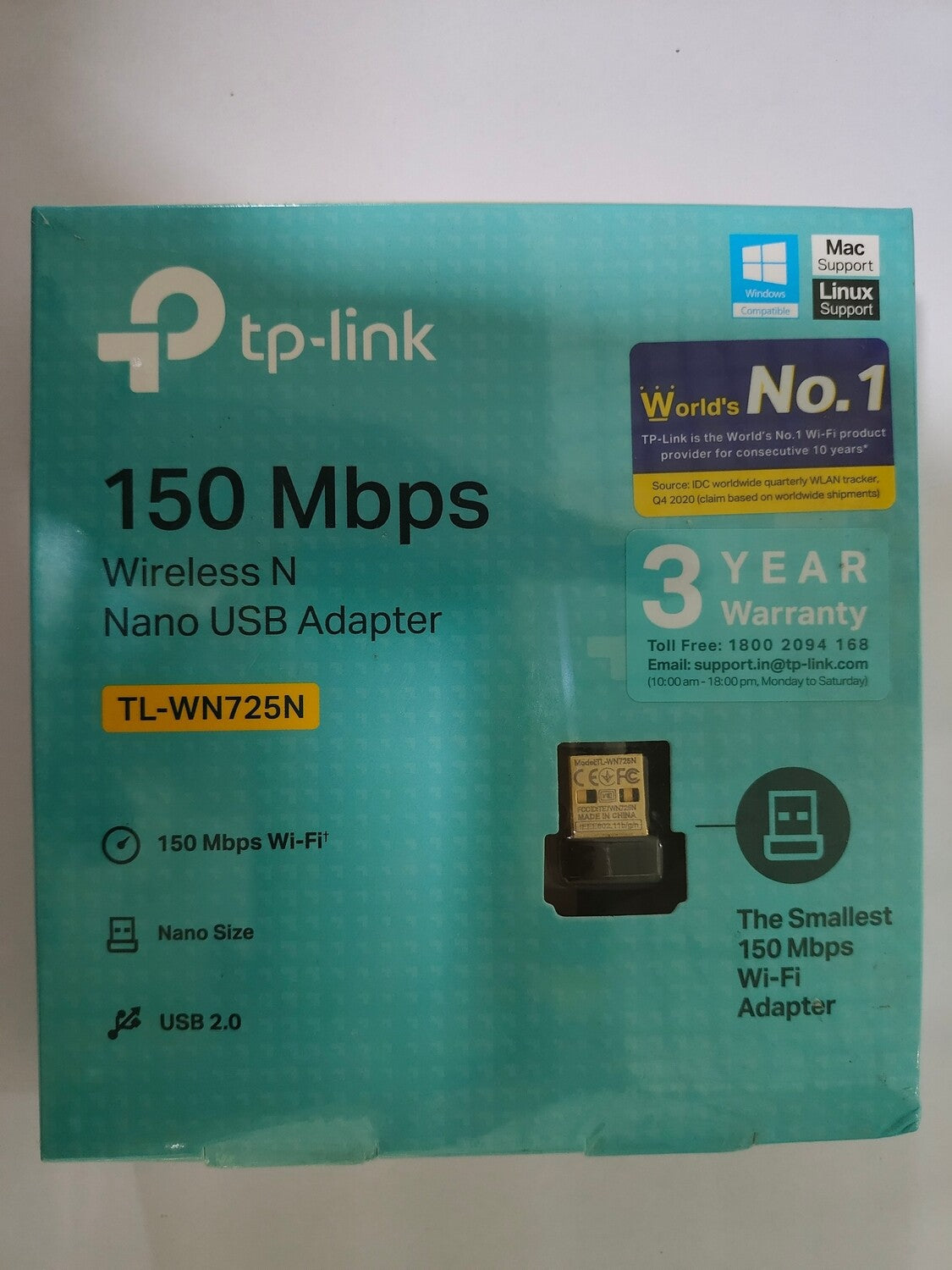 TPLINK TL-WLN725N WIRELESS N NANO USB ADAPTER