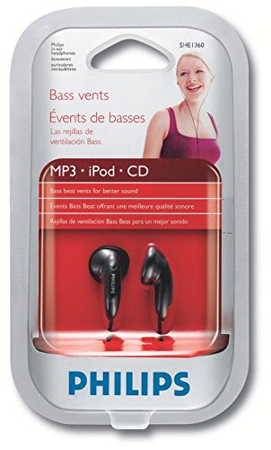 Philips SHE1360/97 In-Ear Headphones (Black)