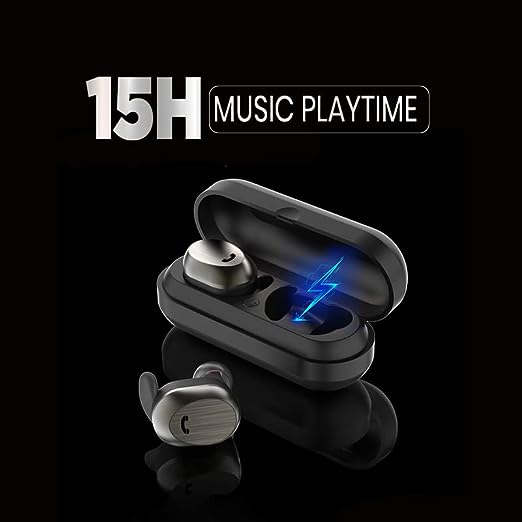 Varni B1980 Mini Woofer Wireless Twins Stereo in-Ear Headset (Black)