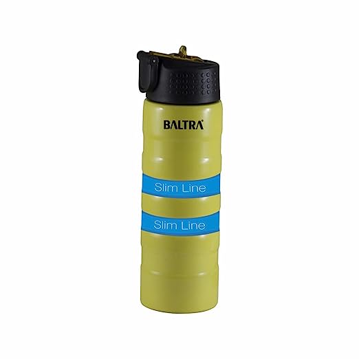 BALTRA Rigid Thermosteel Hot and Cold Water Bottle Stainless Steel Sports Vacuum Flask 650ml, green