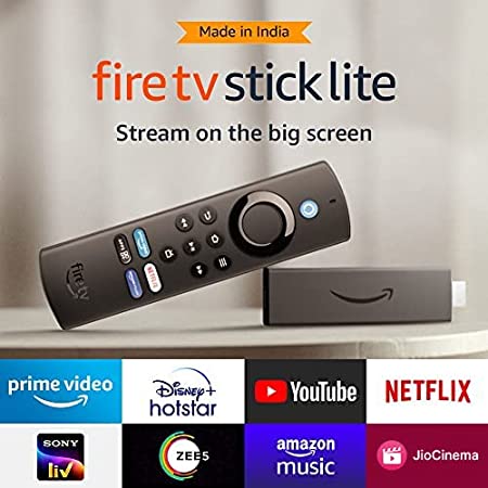 Fire TV Stick Lite with all-new Alexa Voice Remote Lite (no TV controls), HD streaming device