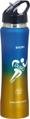 Baltra TOUGH BSL-263 (BLUE-YELLOW) 500 ml Bottle  (Pack of 1, Blue, Steel)