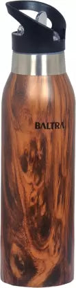 Baltra TWIN BSL-266 (Wooden Brown) 500 ml Bottle  (Pack of 1, Brown, Steel)