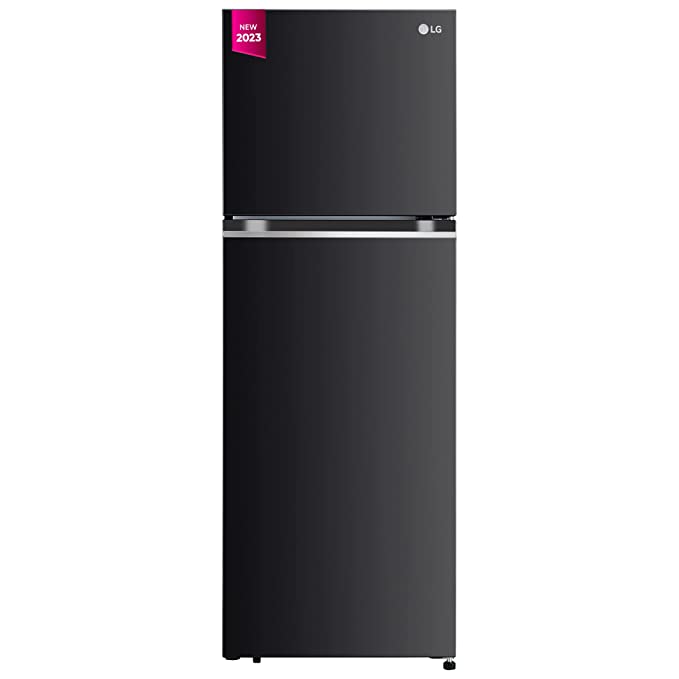 LG 343 L 2 Star Frost-Free Smart Inverter Double Door Refrigerator (GL-D382SESY, Ebony Sheen, Door Cooling+)