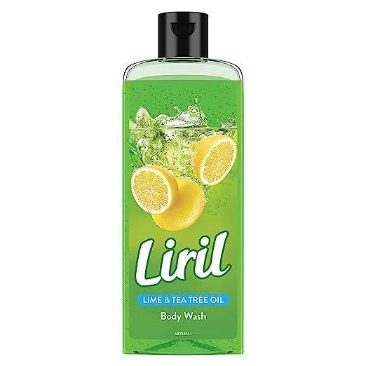 Liril Lemon & Tea Tree Body Wash, 250ml, Refreshing Liquid Shower Gel for Bathing for Men & Women, Refresh and Rejuvenate with Liril Body Wash