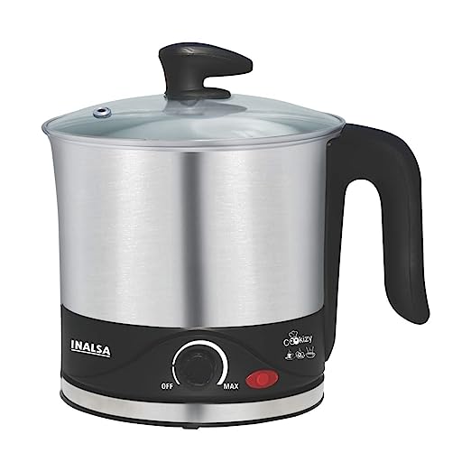 Inalsa Cookizy 1.5-Litre Kettle (Black/Grey)