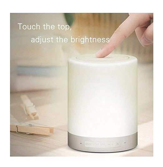 Smart Touch LAMP Speaker Wireless Night Light LED Touch Lamp Speaker with Portable Bluetooth & HiFi Speaker with Smart Colour Changing Touch Control, USB Rechargeable