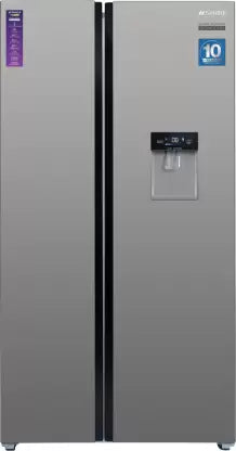 Sansui 544 L Frost Free Side by Side Refrigerator  (Silver Steel, 520ISSNS) (OPEN BOX)