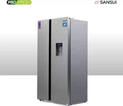 Sansui 544 L Frost Free Side by Side Refrigerator  (Silver Steel, 520ISSNS) (OPEN BOX)