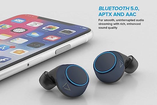 Creative Outlier Air V2 Bluetooth Truly Wireless in Ear Earbuds with Mic (Dark Blue, Gray)