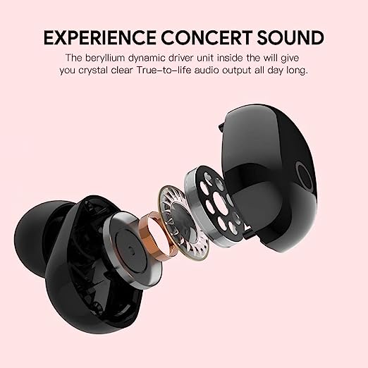Atongm Wireless Earbuds Bluetooth 5.0 Earphones, pendali IPX5 Waterproof Earbuds with Deep Bass, Auto Pairing, Mini Portable Charging Case, Touch Control in-Ear Wireless Headphones for Sport Running
