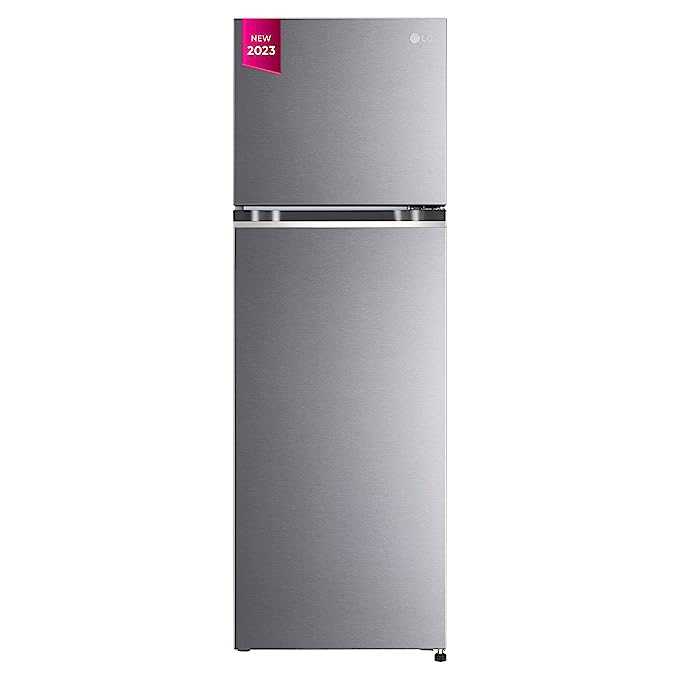 LG 272 L 2 Star Frost-Free Smart Inverter Double Door Refrigerator (GL-N312SDSY, Dazzle Steel, Express Freeze)