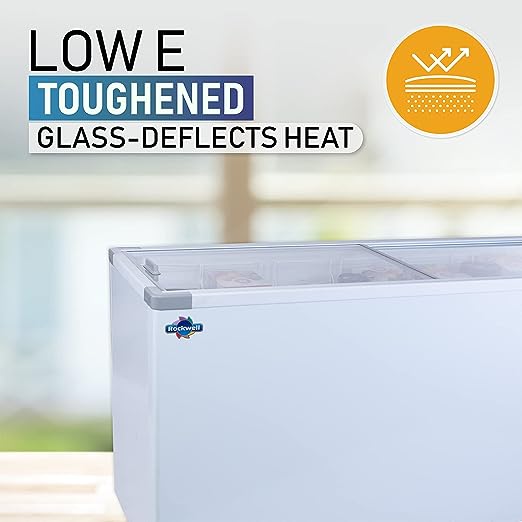 Rockwell SFR550GT Glass Top Deep freezer-563 Ltr (Heavy Duty Compressor, Low power Consumption)(OPEN BOX)