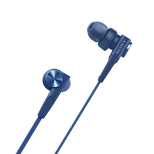 Sony Premium MDR-XB55AP in-Ear Extra Bass Wired Headphones with Mic (Blue)