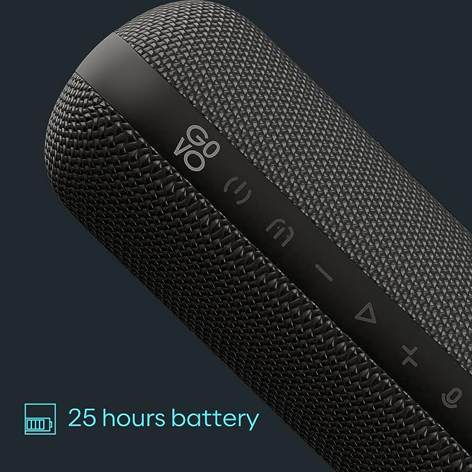 Newly Launched GOVO GOCRUSH 900 Portable Wireless Bluetooth Speaker with 24W Explosive Sound, TWS & AUX Input, SD Card Slot, 25 Hours Playtime, IPX7 Water Resistant, Type C (Black)