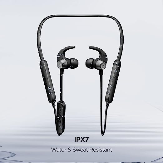 boAt Rockerz 255 Pro+ Bluetooth in Ear Earphones with Upto 60 Hours Playback, ASAP Charge, IPX7, Dual Pairing and Bluetooth v5.0(Active Black)