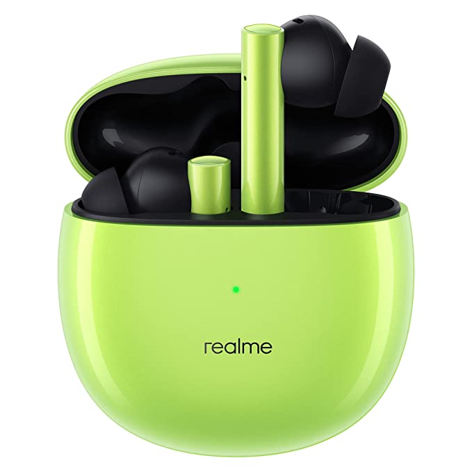 realme Buds Air 2 True Wireless in Ear Earbuds with Active Noise Cancellation (ANC), Super Low Latency Gaming Mode, Smart Wear Detection, Fast Charging & Up to 25Hrs Playtime (Closer Green)