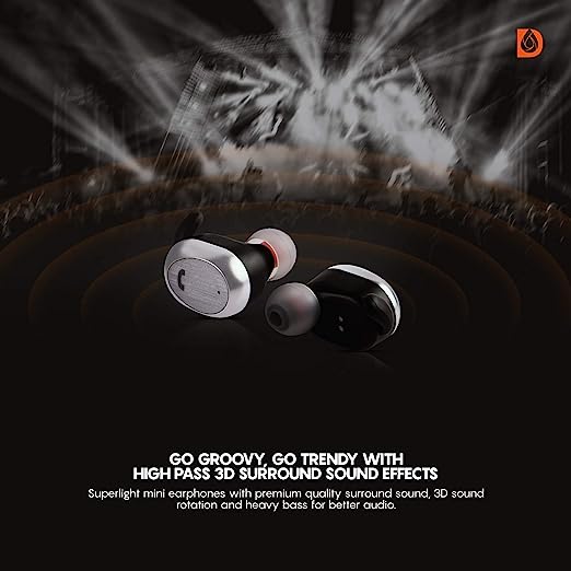 Dipinsure Heaven 200 Truly Wireless Bluetooth in Ear Headphone with Mic (Black)