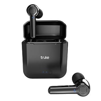 truke Fit Buds 5.0 Bluetooth Truly Wireless In Ear Earbuds with Mic (TWS), with 10mm Driver, with 500mAh Case for 20hrs Music Playtime, Quick Paring (Black)