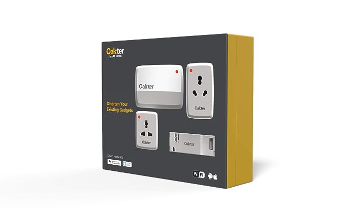 OAKTER Smart Home Kit (Smart Plugs with Quadra Smart Box)