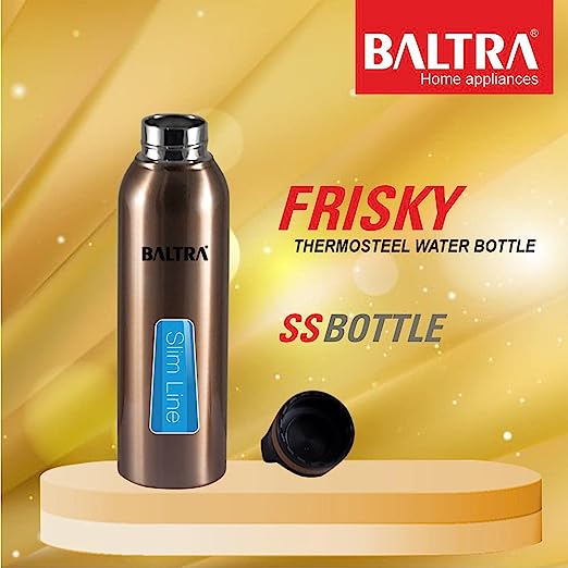 BALTRA Frisky Thermosteel Hot and Cold Water Bottle Stainless Steel Sports Vacuum Flask 750ml, Blue