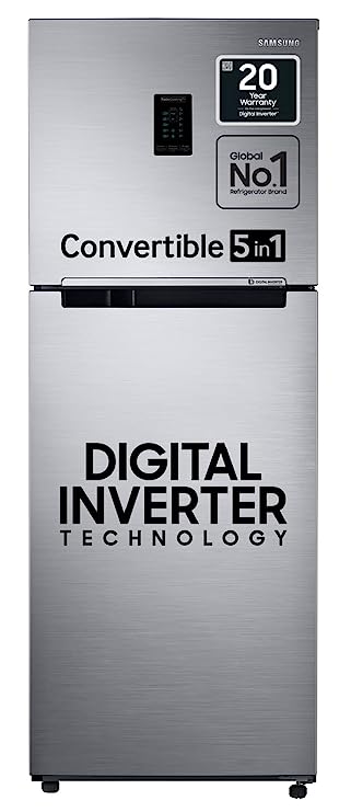 Samsung 324 L 3 Star Inverter Frost Free Double Door Refrigerator (RT34T4513S8/HL, Convertible 5In 1, Elegant Inox,2022 Model)