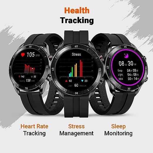 Fire-Boltt Almighty Bluetooth Calling, Voice Assistant Smartwatch (Black), Free Size