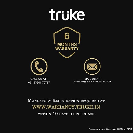 truke Fit Pro Bluetooth Truly Wireless in Ear Earbuds with Mic (Carbon Black)