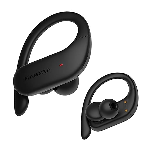 HAMMER KO 2.0 Wireless Bluetooth in Ear True Wireless Earbuds with Mic (Black)