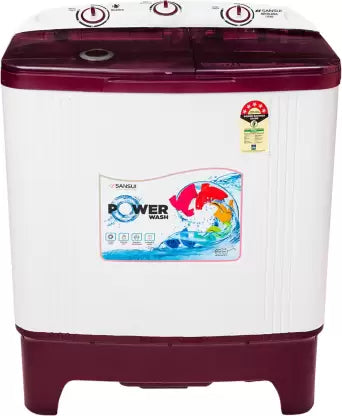 Sansui 7 kg Semi Automatic Top Load Washing Machine Red, White  (JSP70S-2024L) (OPEN BOX)