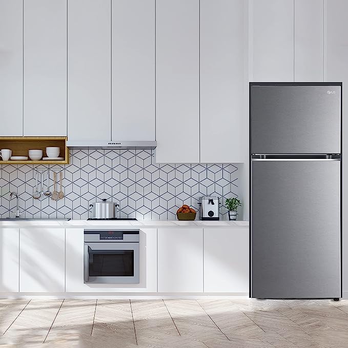 LG 380 L 2 Star Frost-Free Smart Inverter Double Door Refrigerator (‎GL-N412SDSY, Dazzle Steel, Express Freeze)