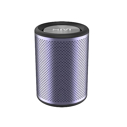 Mivi Octave 3 Wireless Bluetooth Speaker, Portable Speaker with 360° HD Stereo Sound, Super Solid bass, 8 Hours Playtime, Waterproof, Bluetooth 5.0 and in-Built Mic with Voice Assistance (Black)