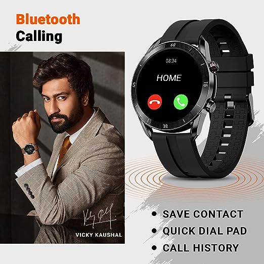 Fire-Boltt Almighty Bluetooth Calling, Voice Assistant Smartwatch (Black), Free Size