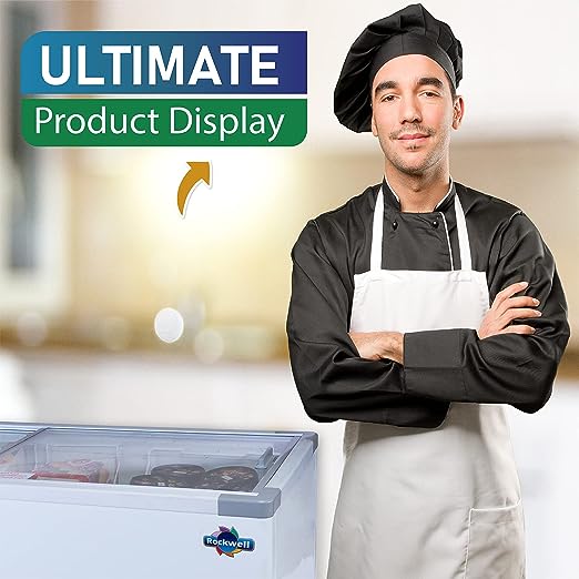 Rockwell SFR550GT Glass Top Deep freezer-563 Ltr (Heavy Duty Compressor, Low power Consumption)(OPEN BOX)