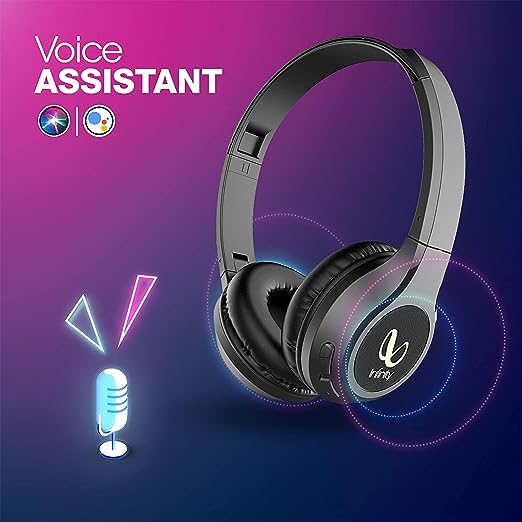 Infinity - JBL Tranz 710, 72 Hrs Playtime with Quick Charge, Wireless On Ear Headphone with Mic, Deep Bass, Dual Equalizer, Bluetooth 5.0 with Voice Assistant Support (Black)