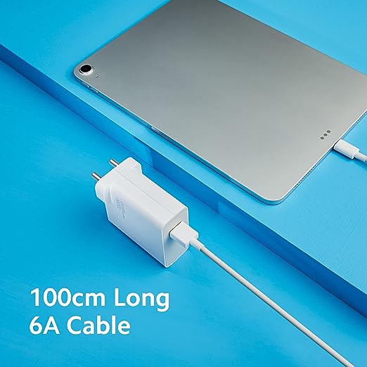 Mi Xiao USB Type C Hypercharge Cable 6A 100Cm Sturdy and Durable Black Supports 120W Hypercharging, Compatible with Smartphone, Hreadphone, Laptop