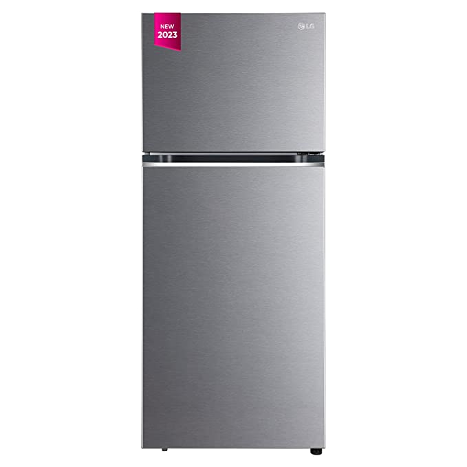 LG 380 L 2 Star Frost-Free Smart Inverter Double Door Refrigerator (‎GL-N412SDSY, Dazzle Steel, Express Freeze)