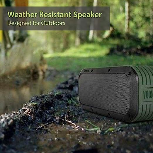 Divoom Voombox Outdoor Portable Shock Proof Wireless Bluetooth Speakers (Green)