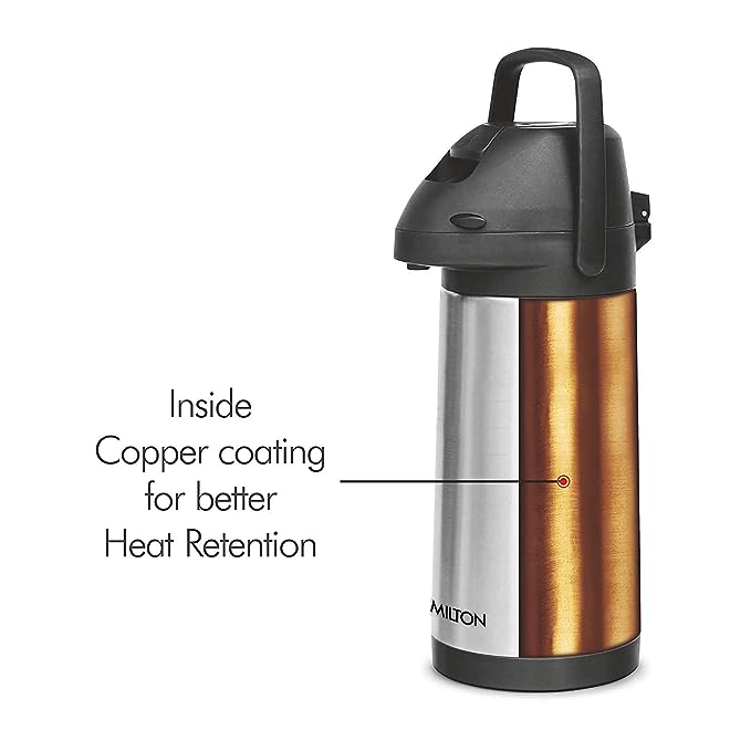 Milton Pinnacle 2500 Thermosteel 24 Hours Hot or Cold Dispenser, 2500 ml, Silver