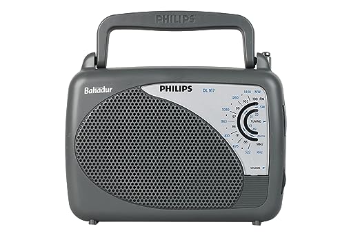 Philips Radio DL167/94 with MW/SW/FM Bands, 2xR20 (UM1),External 3V DC (Optional)(OPEN BOX)