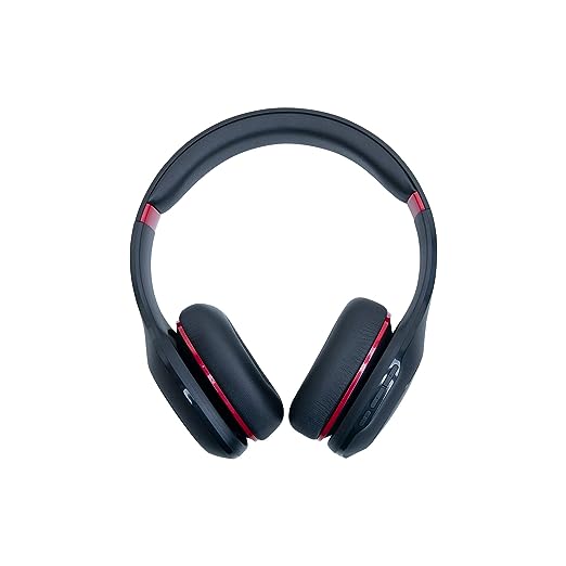 MI Super Bass Bluetooth Wireless On Ear Headphones with Mic (Black and Red)
