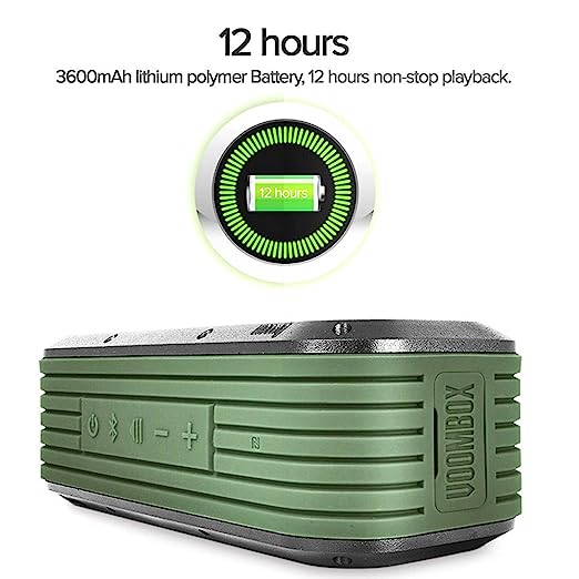 Divoom Voombox Outdoor Portable Shock Proof Wireless Bluetooth Speakers (Green)