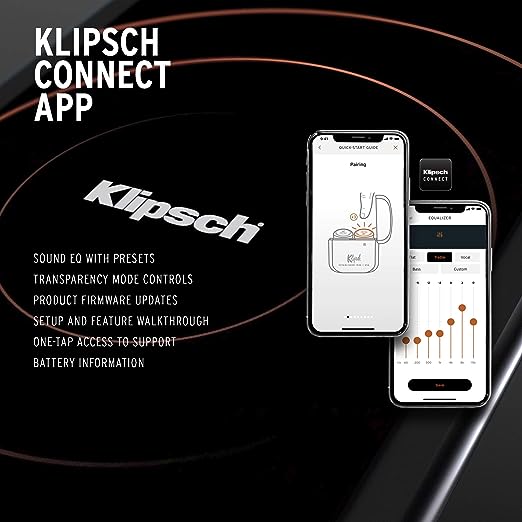 Klipsch T5 Truly Wireless in Ear Headphones with Mic (Black)