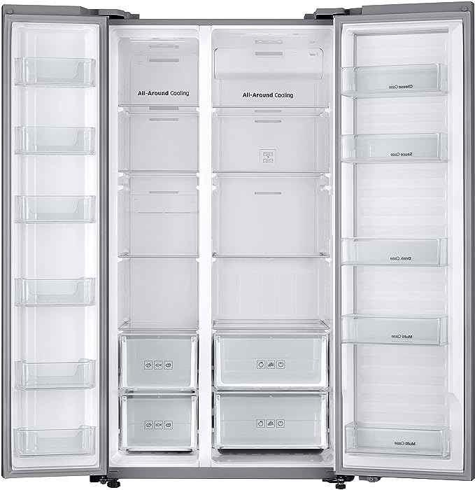 Samsung 868 L Frost Free Side-by-Side Refrigerator(RH80J81323M/TL, Silver, Inverter Compressor) (OPEN BOX)